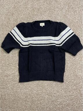 Italian Bellerose Kid Mohair Boucle Knit Sweater Size 2 Blue